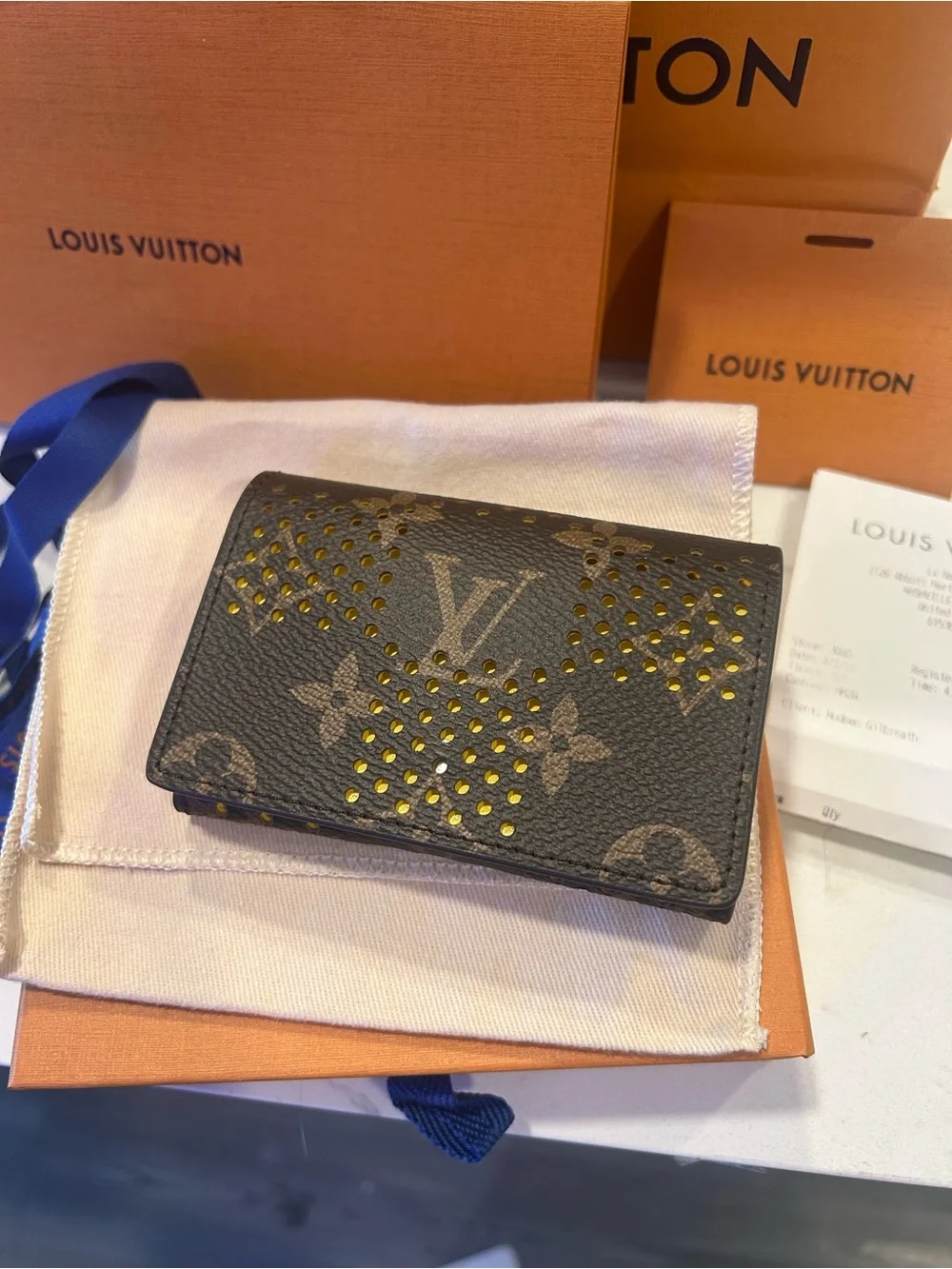 Louis Vuitton Fall 2026 Limited Edition Yellow & Monogram Studded Card Case
